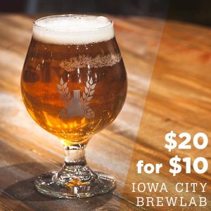 $20 Iowa City Brewlab gift card